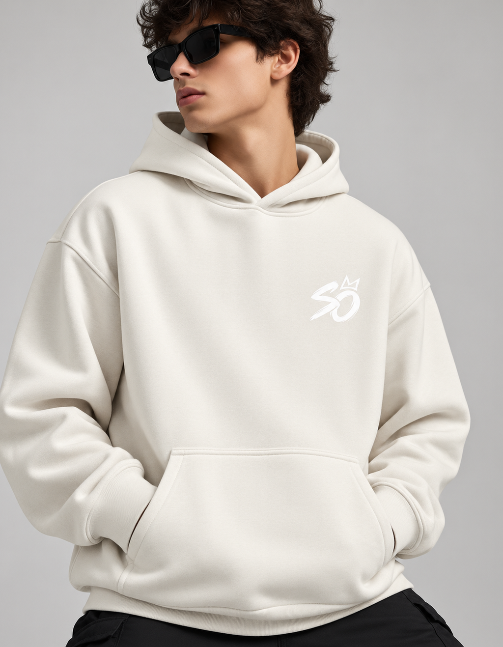 Off White Unisex Pullover Hoodie