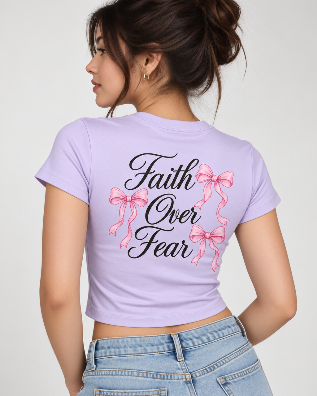 Women's Baby Tee - Faith Over Fear