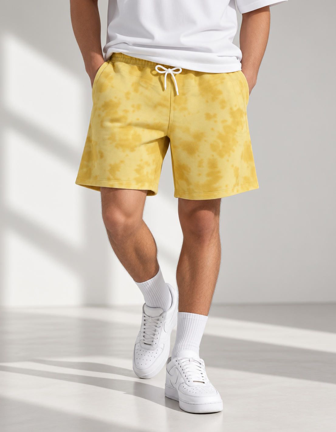 Tie-Dye Relaxed Shorts - 260 GSM Cotton Blend
