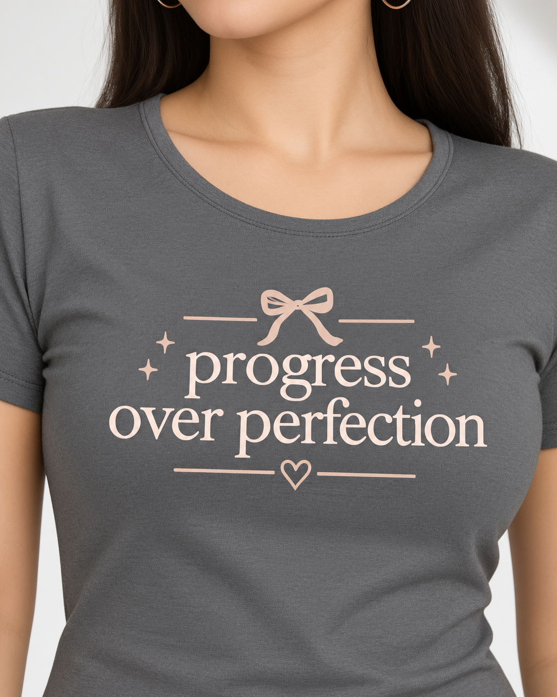 Women Printed Round Neck Cotton T-Shirt | Regular Fit