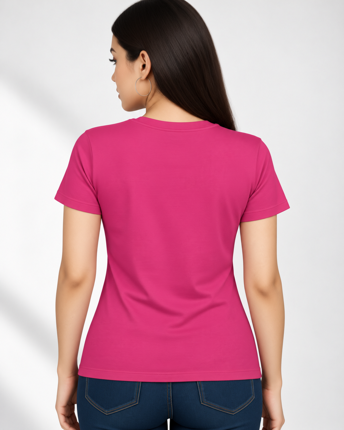 Women Printed Round Neck Cotton T-Shirt | Regular Fit