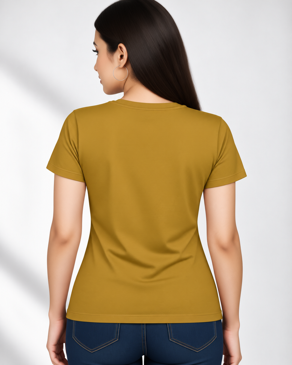 Women Printed Round Neck Cotton T-Shirt | Regular Fit