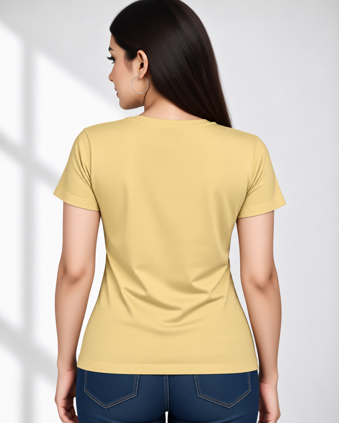 Women Printed Round Neck Cotton T-Shirt | Regular Fit