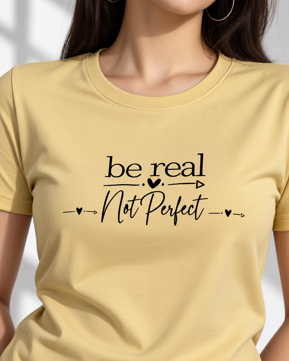 Women Printed Round Neck Cotton T-Shirt | Regular Fit