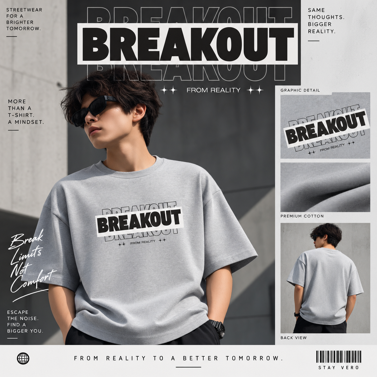 Breakout — Oversized Graphic T-Shirt