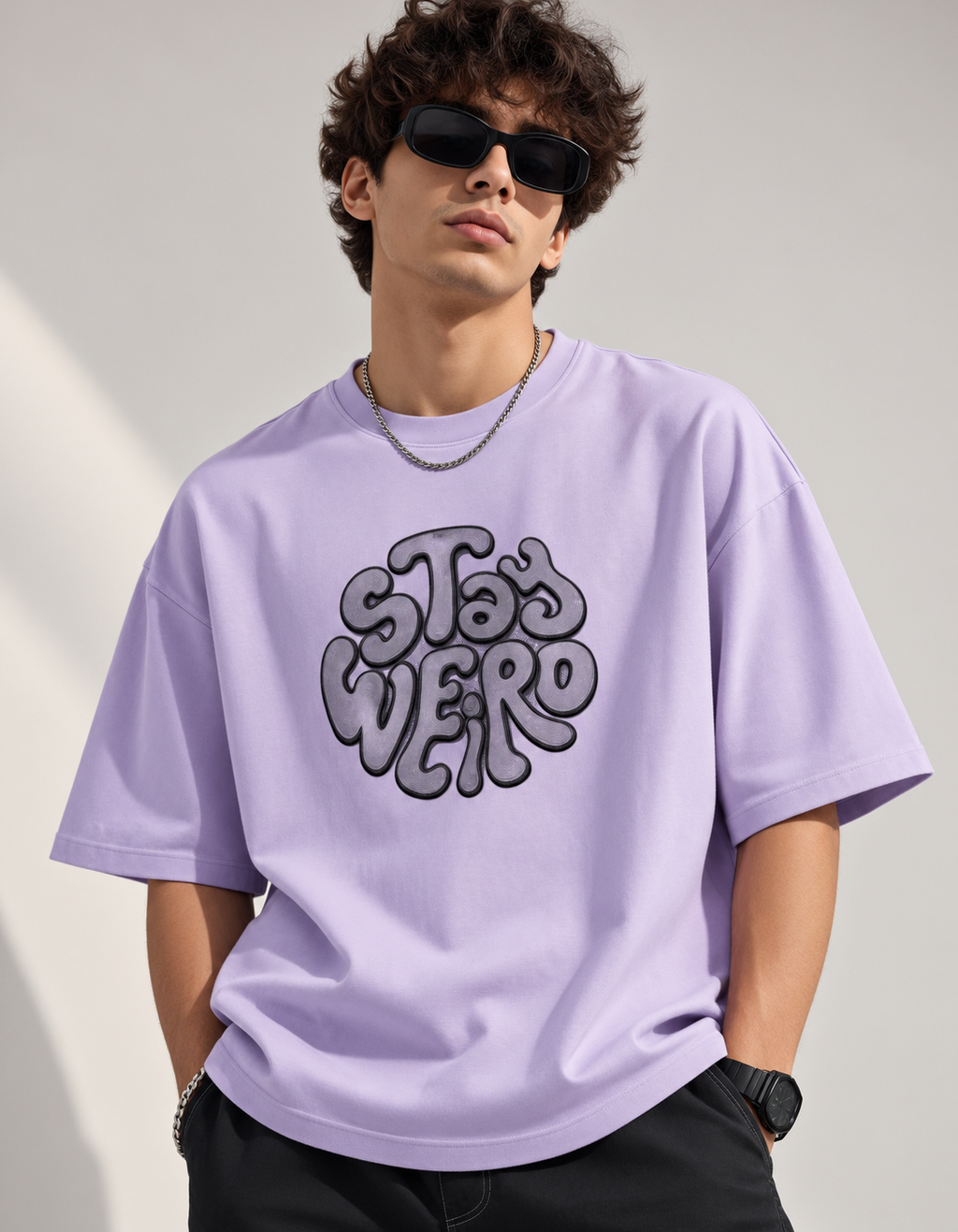 Stay Weird — Oversized Graphic T-Shirt