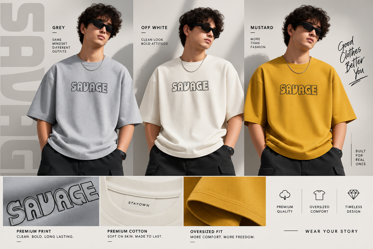 SAVAGE — Oversized Graphic T-Shirt